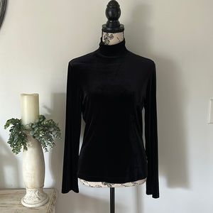 Vintage BCBG Paris Velvet Turtleneck Top